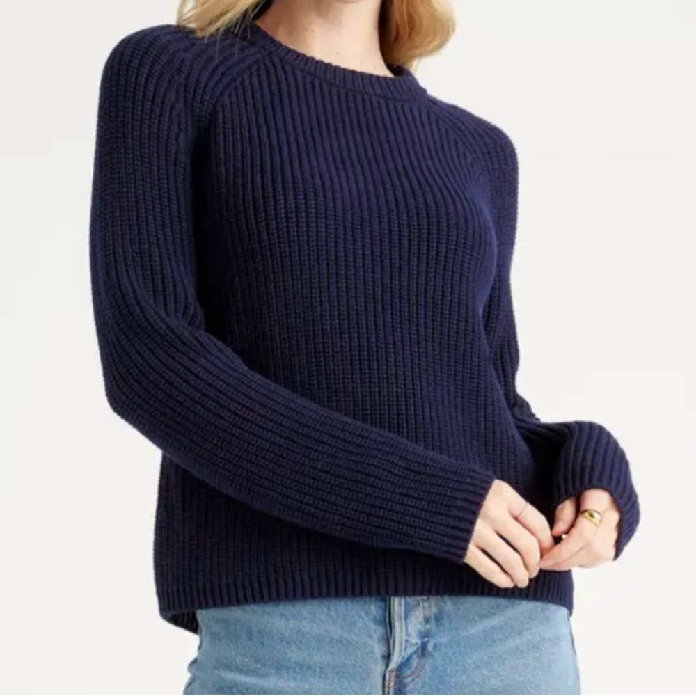 Quince 100% Organic Cotton Fisherman Crew Sweater